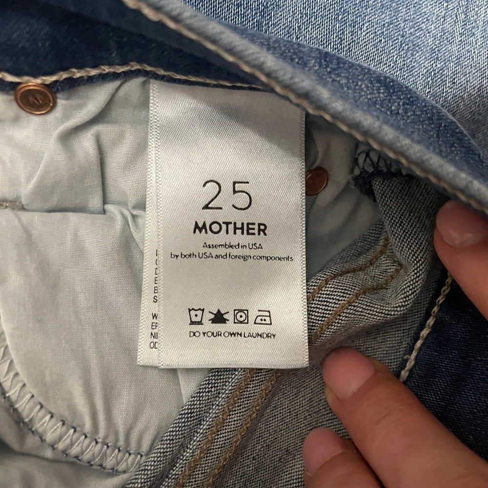 Mother Size 25 Mid Rise Dazzler Ankle Jeans Home Before Dawn Blue Slim Straight - Picture 4 of 6